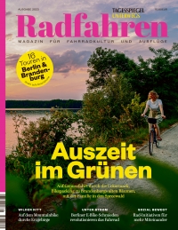 Tagesspiegel Unterwegs Radfahren ldt mit 16 Radtouren zum Radeln in Berlin, Brandenburg und Umgebung ein - Cover: Tagesspiegel